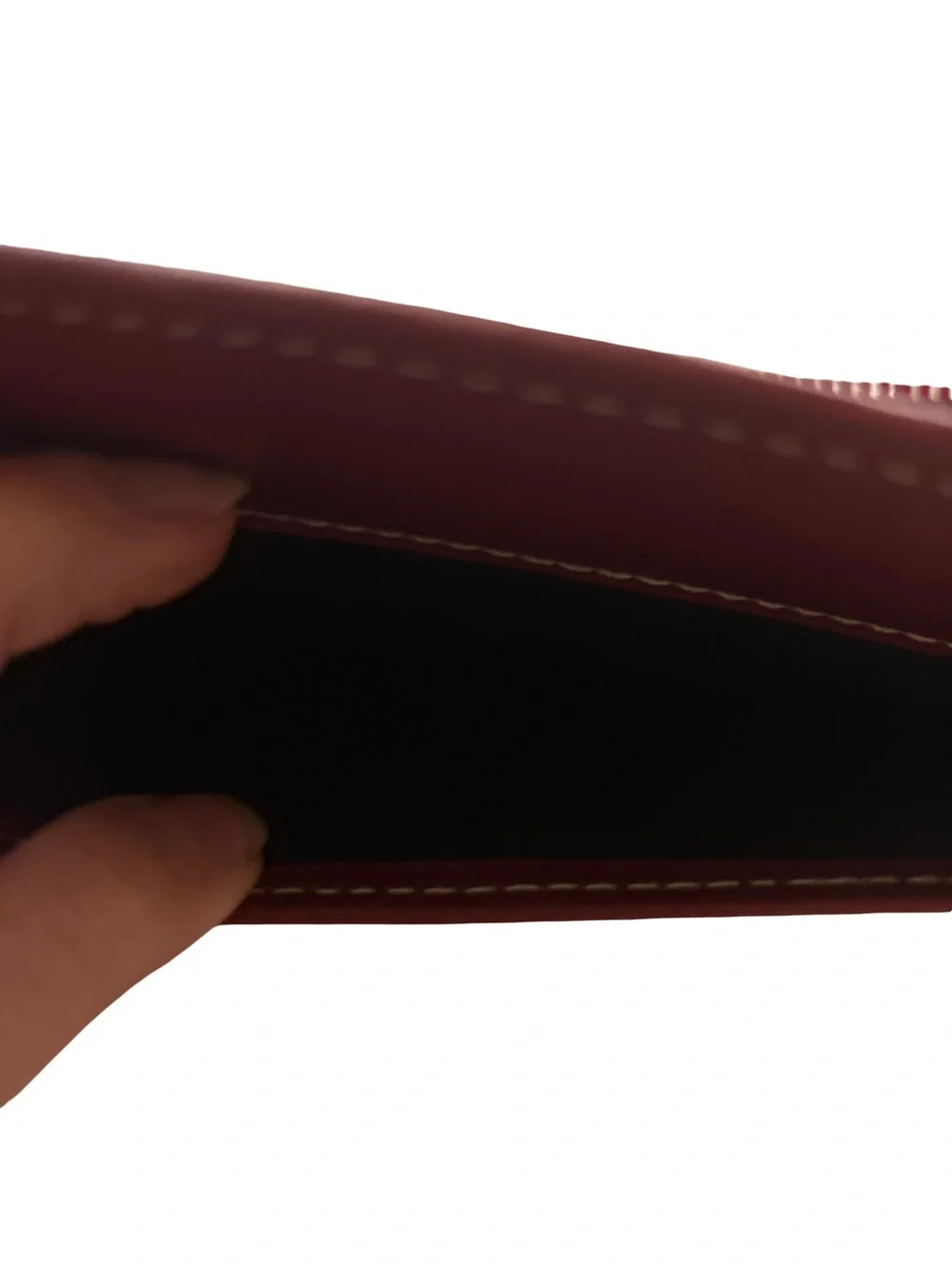 Vintage Franklin Covey Burgundy Leather 7-Ring Zip Planner Organizer Never Used